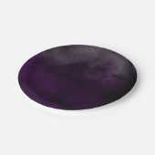 Moderne Waterverf Moody Plum Paarse bruiloft Papieren Bordje (Gekanteld)