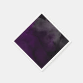 Moderne Waterverf Moody Plum Paarse bruiloft Servet (Hoek)