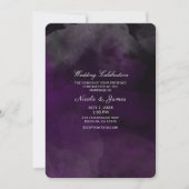 Moderne Waterverf Moody Plum Paarse Chic Wedding Kaart (Voorkant)