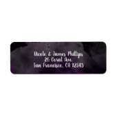 Moderne Waterverf Moody Plum Paarse Party Wedding Etiket (Voorkant)