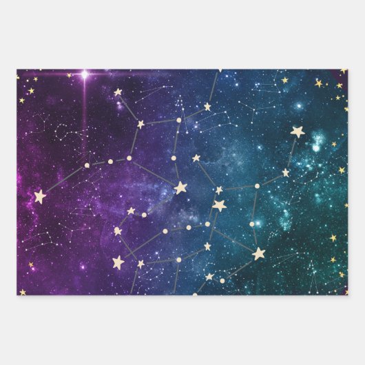 Moderne Waterverf Moon Celestial Inpakpapier Vel (Voorkant)