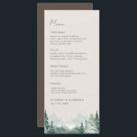 Moderne Waterverf Mountains Weddenmenu Menu<br><div class="desc">Dit moderne handgeschreven menu van de manuscriptbruiloft is de ultieme manier om een verklaring bij uw trouwreceptie te maken.</div>