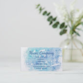 Moderne Waterverf Muzieknoten Visitekaartje (Staand voorkant)