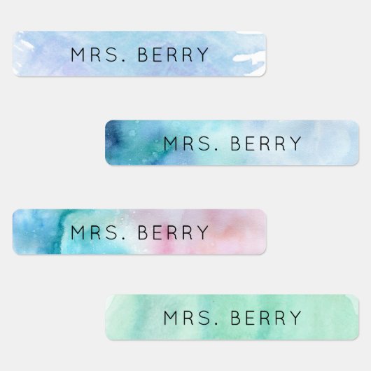 Moderne Waterverf Naam leraar Labels (Groep)