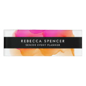 Moderne Waterverf Naambadge (Voorkant)