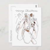 Moderne Waterverf Nativiteitsscène Briefkaart (Voorkant / Achterkant)