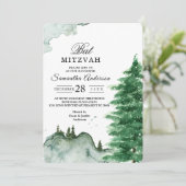 Moderne Waterverf Natuur groene bomen in vita Kaart (Staand voorkant)