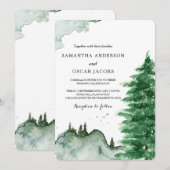 Moderne Waterverf Natuur groene bomen in vita Kaart (Voorkant / Achterkant)