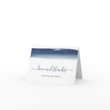 Moderne Waterverf Navy Blauwe Trouw