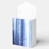 Moderne Waterverf Navy Brush Strokes Pattern Favor Bedankdoosjes (Geopend)