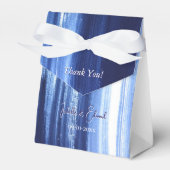 Moderne Waterverf Navy Brush Strokes Pattern Favor Bedankdoosjes (Voorkant Zijde)
