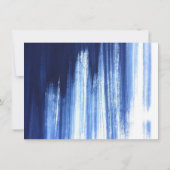 Moderne Waterverf Navy Paint Brush Stripes Save The Date (Achterkant)