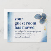 Moderne Waterverf Nieuw adres Verhuisaankondiging Briefkaart (Voorkant / Achterkant)