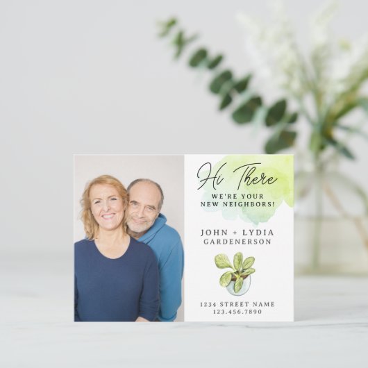 Moderne Waterverf Nieuw Buurland Briefkaart (Staand voorkant)