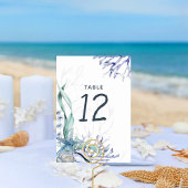 Moderne Waterverf Ocean Beach Wedding Kaart