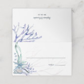 Moderne Waterverf Ocean Beach Wedding Plaatskaartje (Buitenkant ongevouwen)