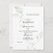 Moderne Waterverf oliage Wedding Kaart (Voorkant)