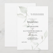 Moderne Waterverf oliage Wedding Kaart (Voorkant / Achterkant)