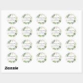 Moderne Waterverf oliage Wedding Ronde Sticker (Vel)