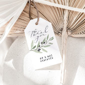 Moderne waterverf olijfbotanische bruiloft cadeaulabel