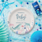 Moderne Waterverf onder het Zee Baby shower Papieren Bordje (Feest)