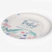 Moderne Waterverf onder het Zee Baby shower Papieren Bordje (Gekanteld)