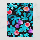 Moderne Waterverf op zwart Briefkaart (Voorkant)