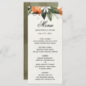 Moderne Waterverf Oranje en lederen schoonheid Menu (Voorkant / Achterkant)