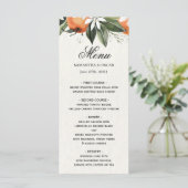 Moderne Waterverf Oranje en lederen schoonheid Menu (Staand voorkant)