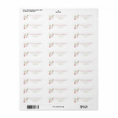 Moderne Waterverf Ornamenten Vakantie Etiket (Full Sheet)