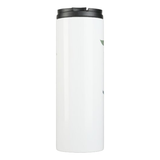 Moderne Waterverf Owl Dank u leraar Thermosbeker (Achterkant)