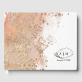 Moderne Waterverf Oyster Beach bruiloft Gastenboek (Voorkant)