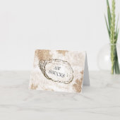 Moderne Waterverf Oyster Beach Weddenschap Bedankkaart (Voorkant)