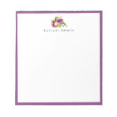 Moderne Waterverf Paars Lijst met flessenchassis Notitieblok (Voorkant)