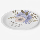 Moderne waterverf paarse bloemen bruiloft  papieren bordje (Gekanteld)