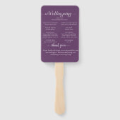 Moderne Waterverf Paarse bruiloft Handwaaier (Achterkant)