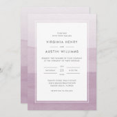 Moderne Waterverf Paarse bruiloft Kaart (Voorkant / Achterkant)