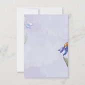 Moderne Waterverf Paarse Daisy Wedding / Event RSVP Kaartje (Achterkant)