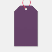 Moderne Waterverf Paarse Huwelijkscadeautag Cadeaulabel (Achterkant)