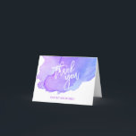 Moderne Waterverf Paarse lavender | TEKST Bedankkaart<br><div class="desc">Zeg je gasten bedankt met deze mooie waterverf kaarten. Paarse,  violette,  lavendere kleuren.  Blanco kaarten,  ruimte om persoonlijke berichten te schrijven.</div>