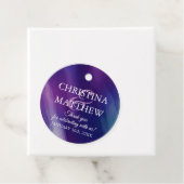 Moderne Waterverf Paarse marineboot Blue Wedding Bedankjes Labels (In situ)