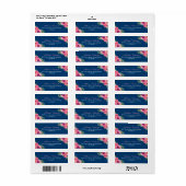 Moderne Waterverf Paarse roze roze marineblauw Etiket (Full Sheet)