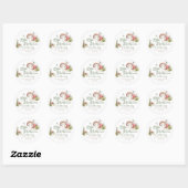 Moderne Waterverf Paddenstoel Baby shower Favors Ronde Sticker (Vel)