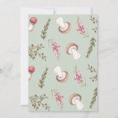 Moderne Waterverf paddenstoel Baby shower Kaart (Achterkant)