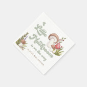 Moderne Waterverf paddenstoel Baby shower Servet (Hoek)