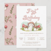 Moderne Waterverf paddenstoel Kaart (Voorkant / Achterkant)