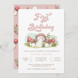 Moderne Waterverf paddenstoel Kaart