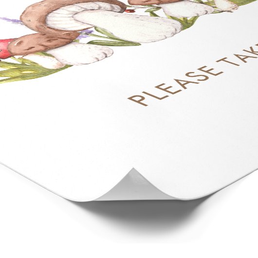 Moderne Waterverf paddenstoel voor gebruik Poster (Hoek)