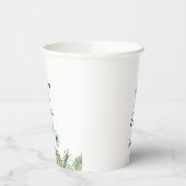 Moderne Waterverf Palm Tree Trouwpapier Cup Papieren Bekers (Links)