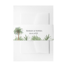 Moderne Waterverf palm Tree Wedding